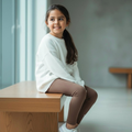 Leggings Niña Afranelada Marrón Algodón