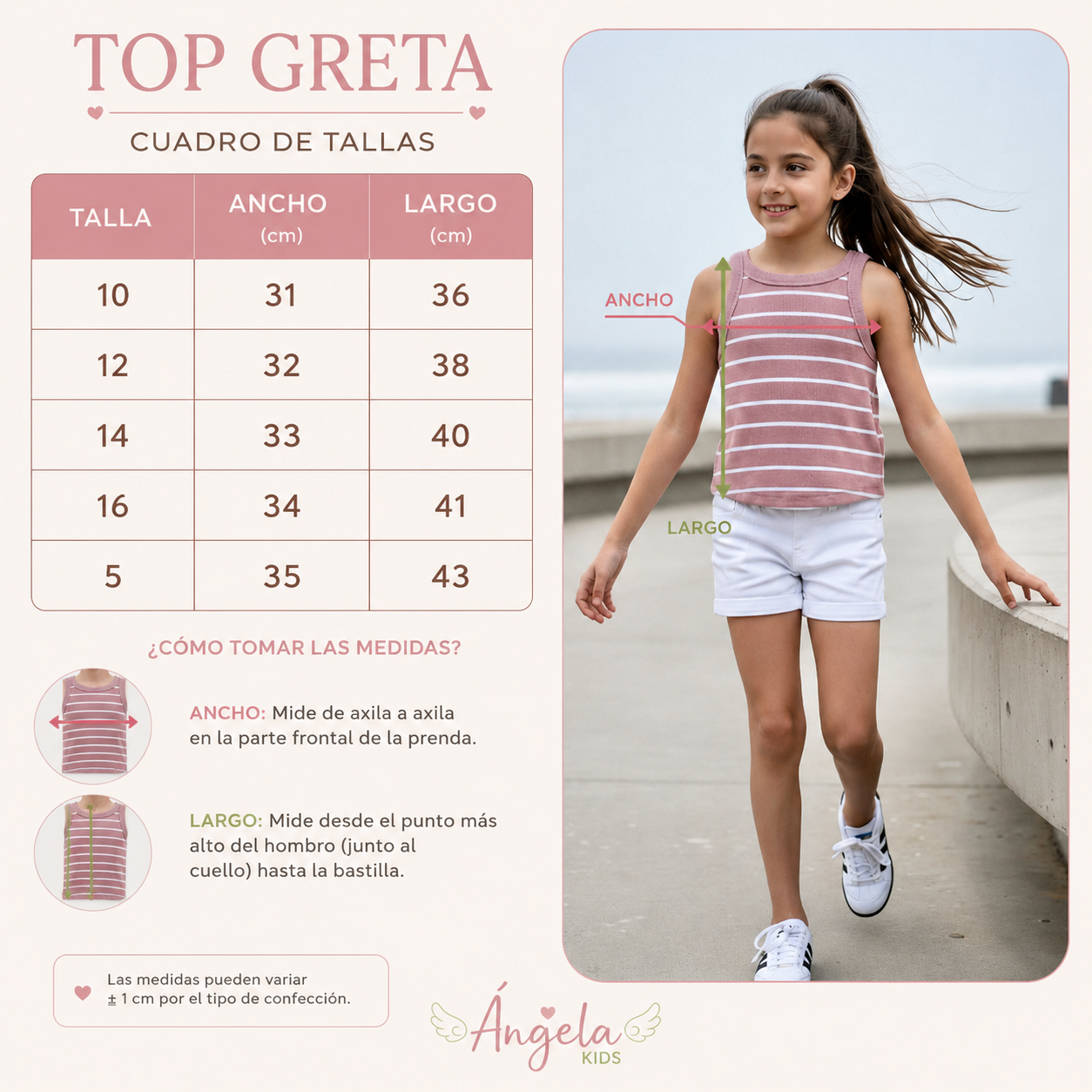 Top Niña Rib Acanalado Rosa
