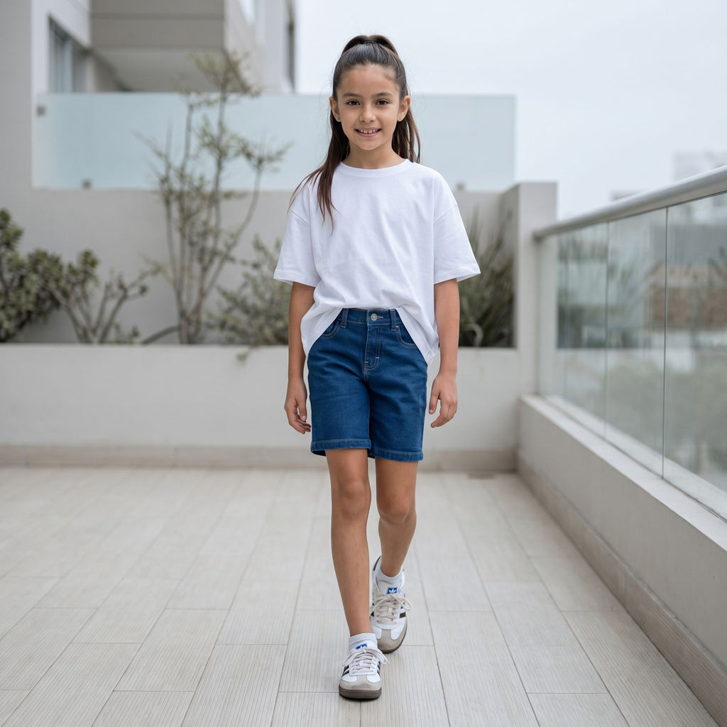 Bermuda denim niña casual – Angela Kids Perú