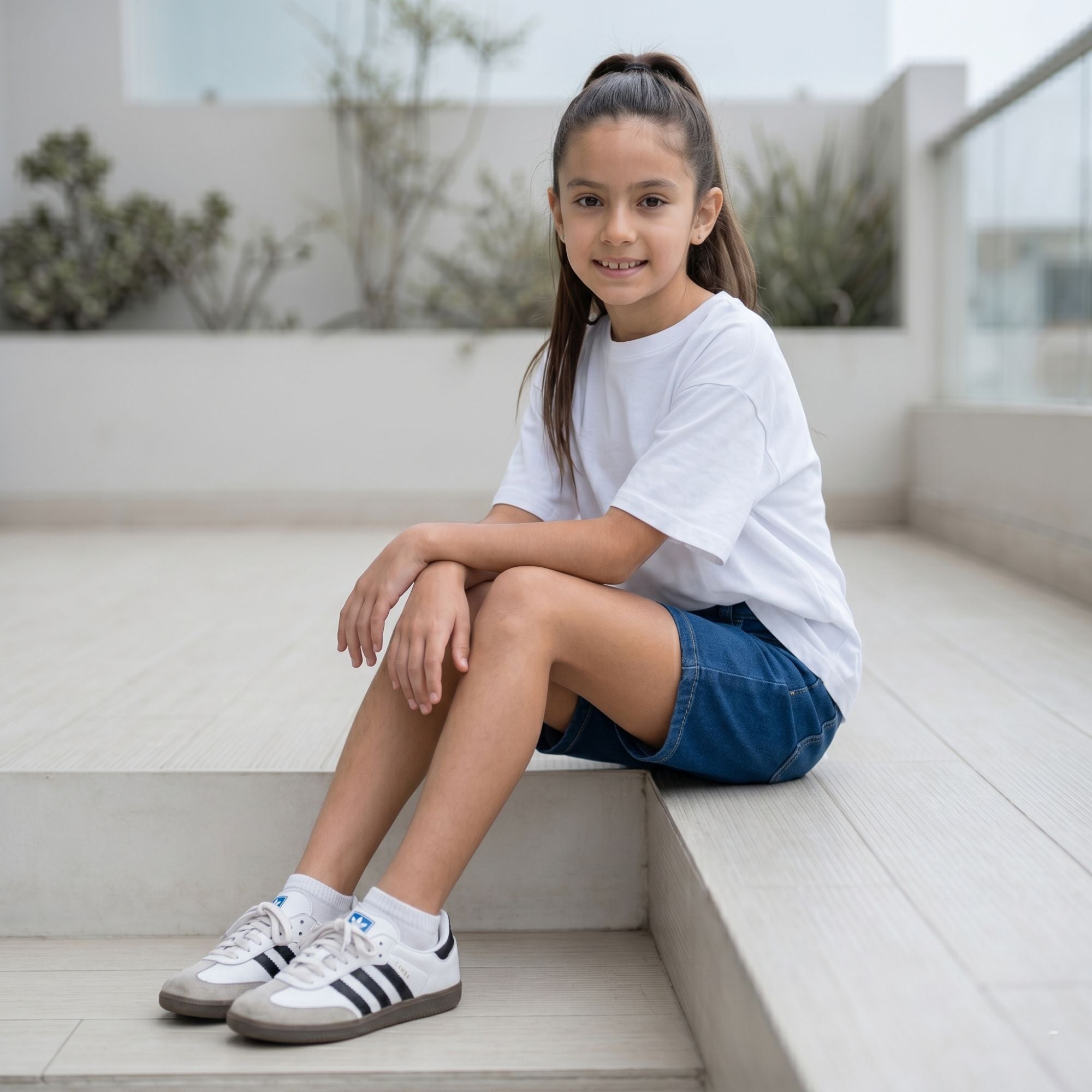 Bermuda niña jean casual ropa para niñas Angela Kids Perú