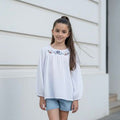 Blusa Niña Algodon Bordada - Angela Kids