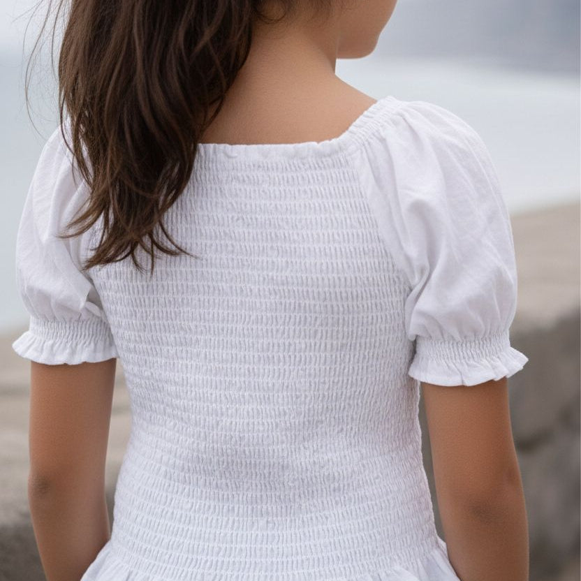 Blusa manga corta niña nanzú algodón Angela Kids Perú