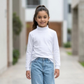 Cafarena niña algodón blanco manga larga – Angela Kids Perú
