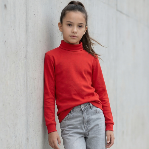 Cafarena niña algodón rojo manga larga – Angela Kids Perú