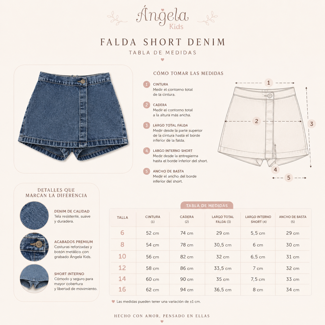 Falda Short Denim