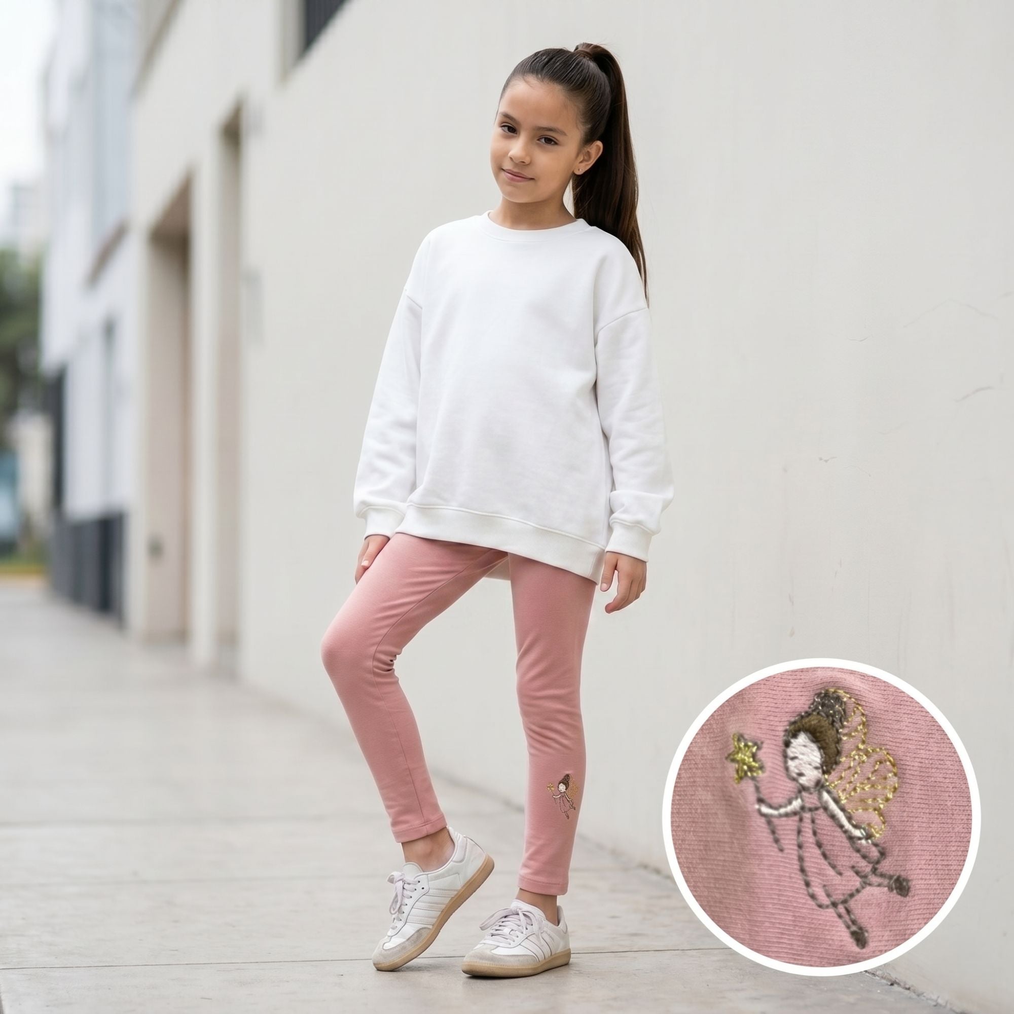 Legging Afranelada Niña Palo Rosa (Hadita)