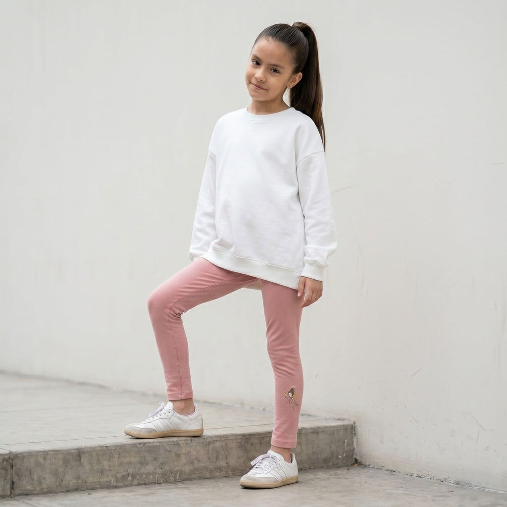 Legging Afranelada Niña Palo Rosa (Hadita)