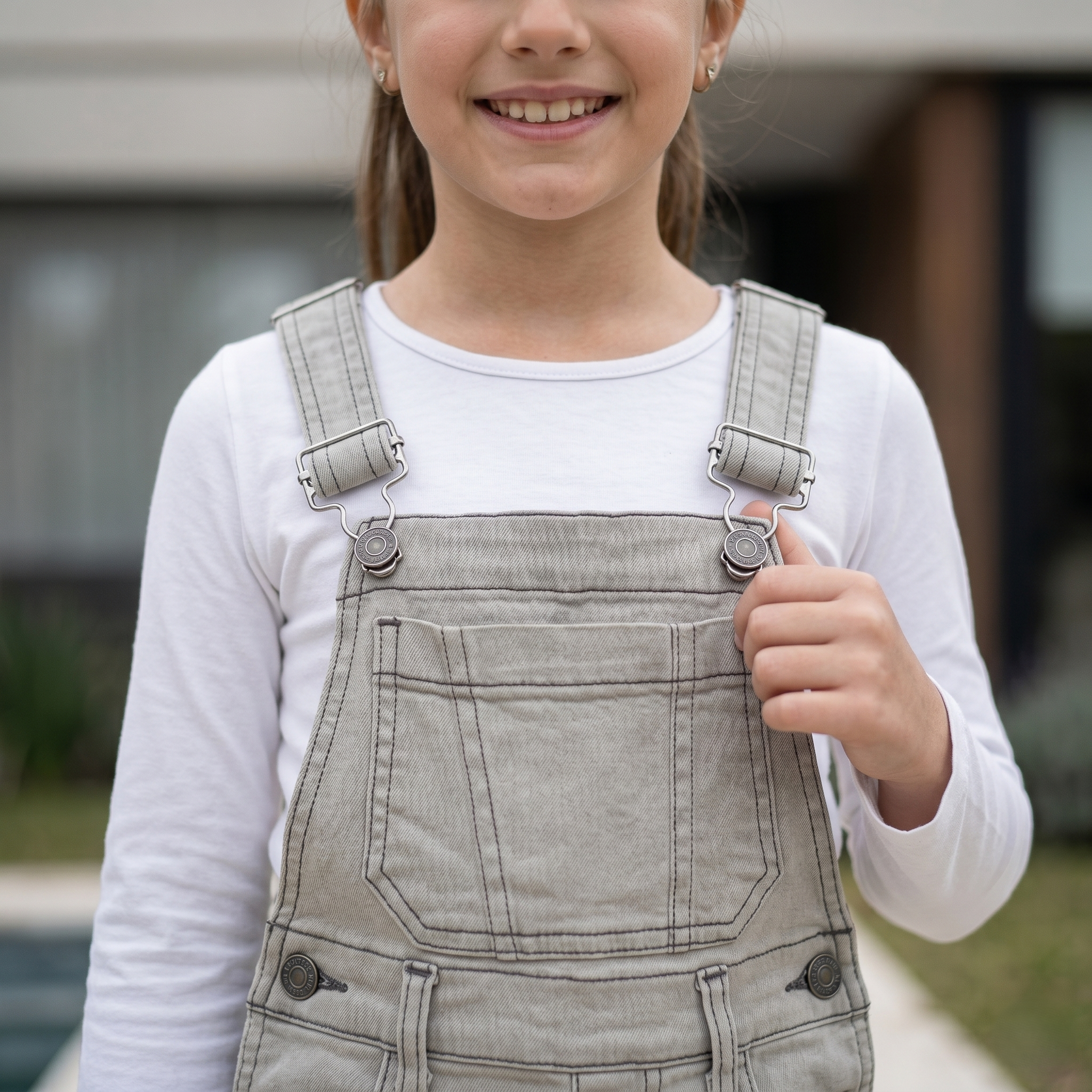 Enterizo niña jeans gris casual – Angela Kids ropa para niñas