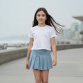 Falda short niña drill algodón color acero – Angela Kids Perú