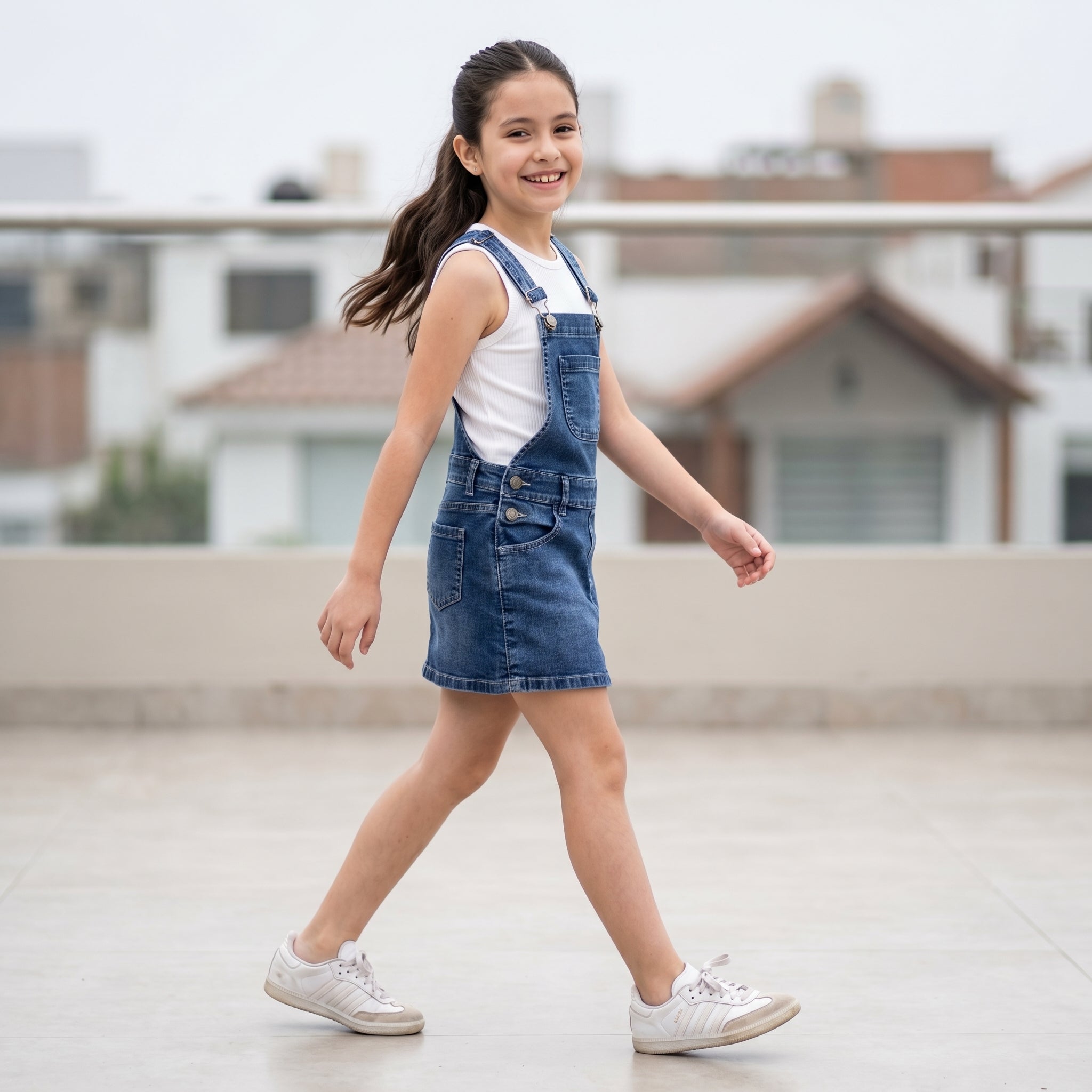 Jumper niña jeans con falda casual – Angela Kids