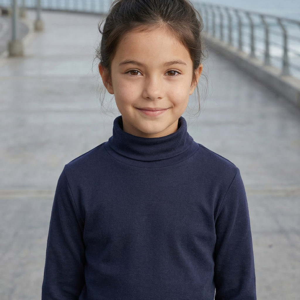 Cafarena de algodón para niña (azul)