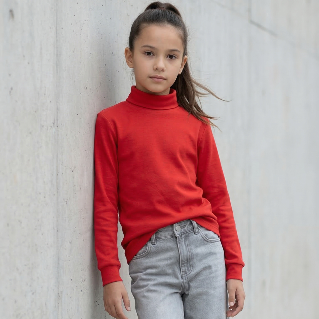 Cafarena de Algodón para Niña (Rojo)