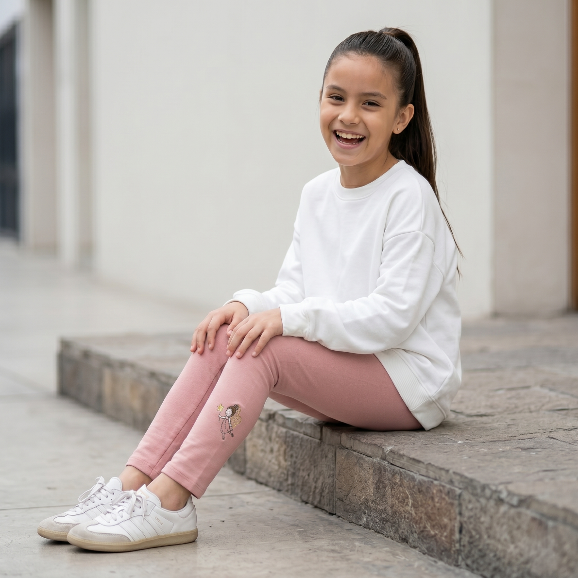 Legging Afranelada Niña Palo Rosa (Hadita)