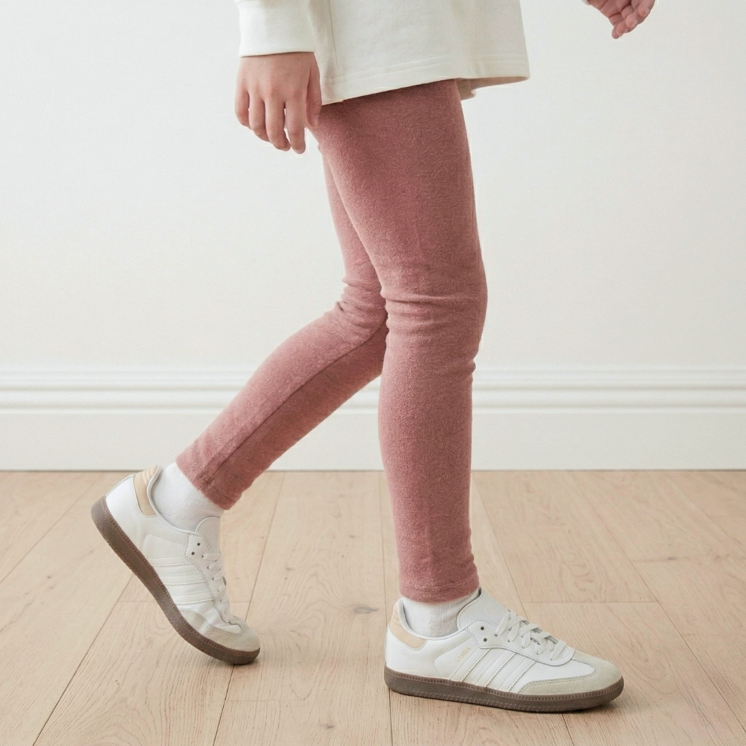 Legging niña algodón afranelada palo rosa tallas 6 a M – Angela Kids