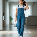 Overall denim palazzo niña pierna ancha – Angela Kids Perú