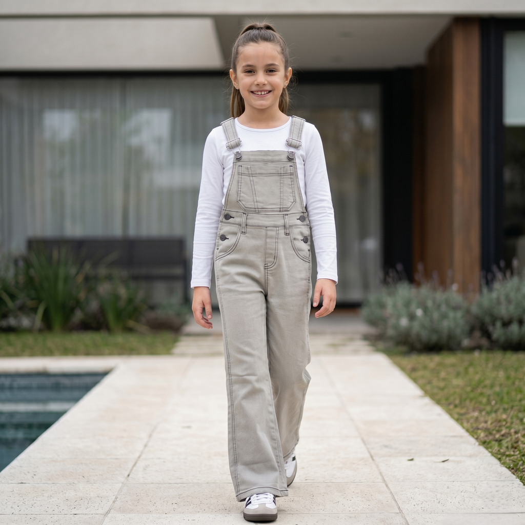 Overall niña denim gris Angela Kids Perú