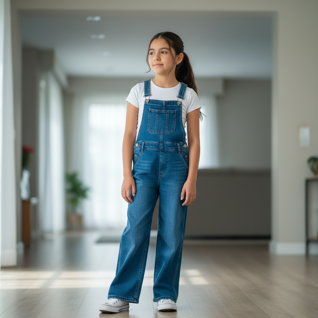 Overall niña denim palazzo pierna ancha Angela Kids Perú
