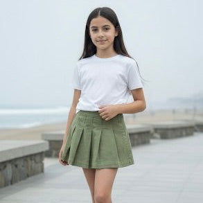 Falda Short Verde Drill Verde