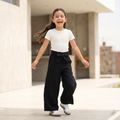 Pantalón palazzo lino niña negro – Angela Kids Perú
