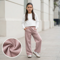 Pantalón palazzo wide leg afranelado cocoa cintura elasticada bolsillos – Angela Kids Perú