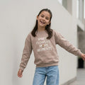 Polera beige French Terry para niña – Angela Kids Perú