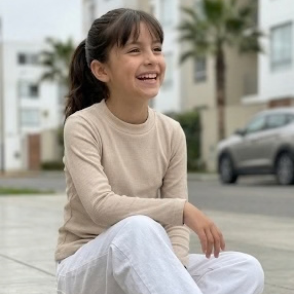 Polo manga corta niña algodón arena – ropa para niñas Angela Kids