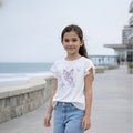 Polo niña mangas globo blanco algodón – Angela Kids Perú