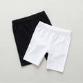 Set x2 Biker Short Niña Algodón Negro y Blanco