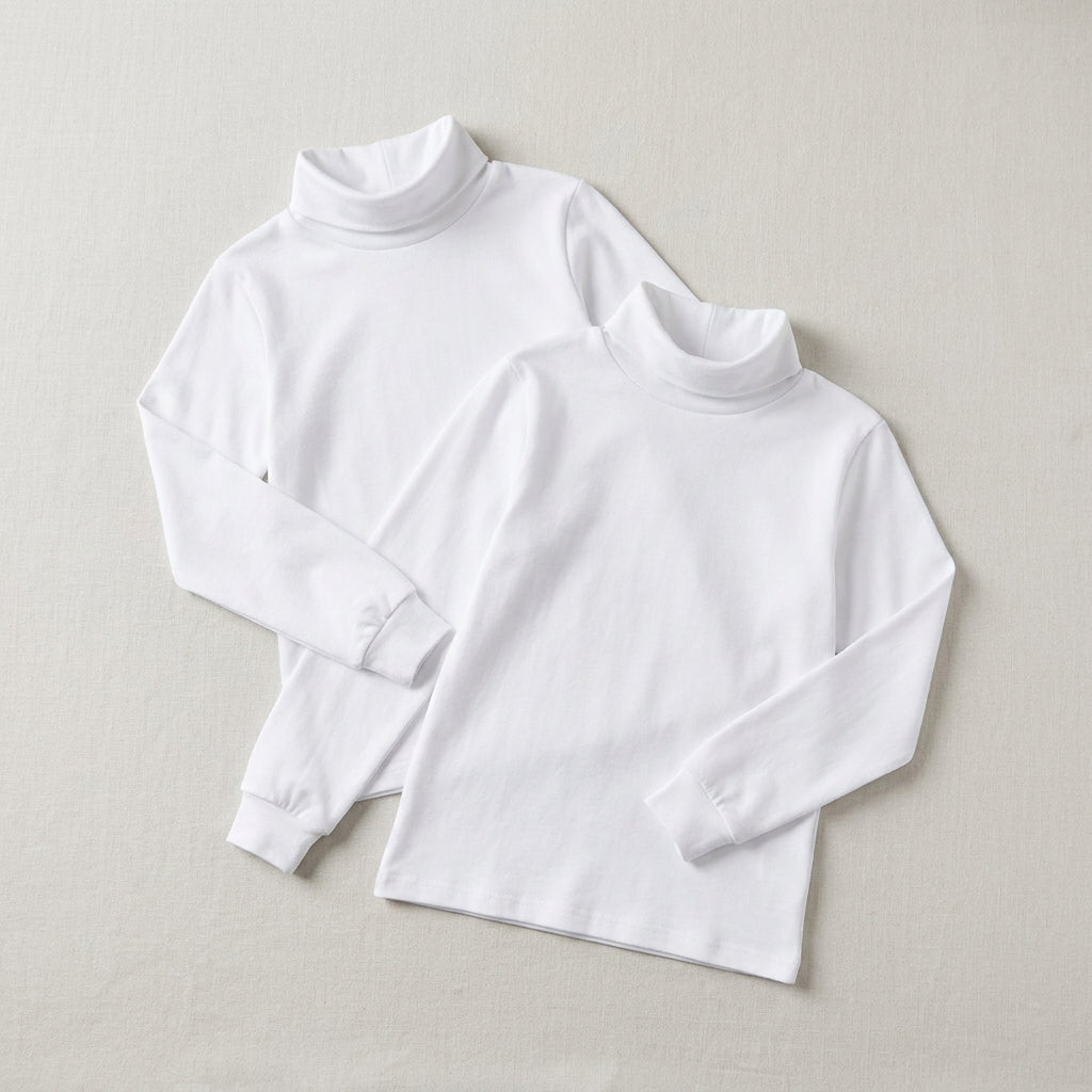Set 2 cafarena niña blanco algodón pack doble – Angela Kids Perú