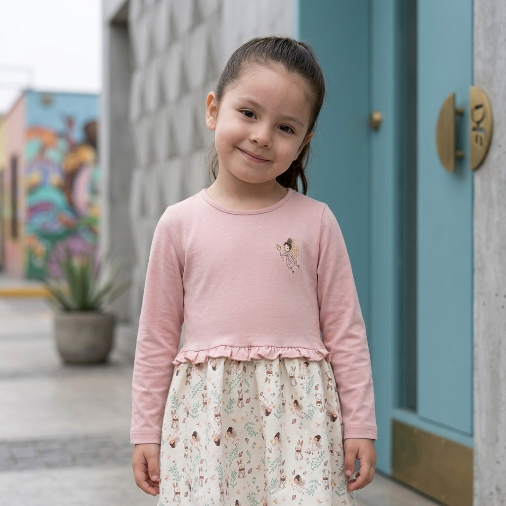 Vestido niña hadas y conejitos tallas 18M-6 – Angela Kids