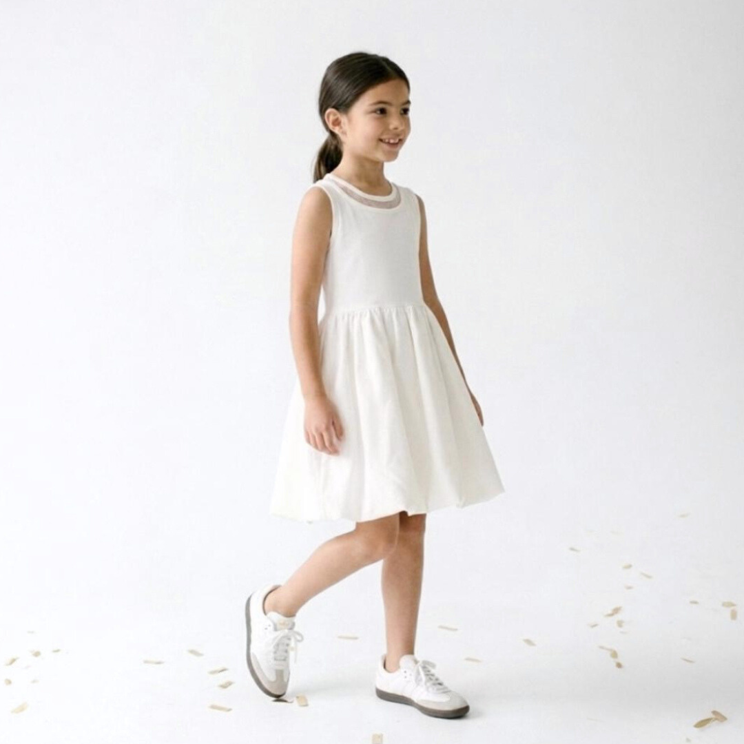 Vestido globo niña color hueso Angela Kids Perú