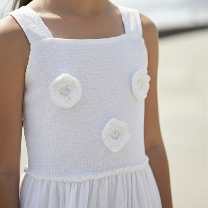 Vestido niña blanco broderie casual fiesta – Angela Kids ropa para niñas