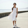 Vestido niña blanco broderie casual fiesta – Angela Kids ropa para niñas