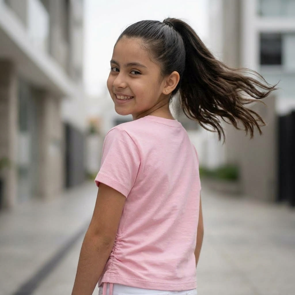 Polo Niña Algodón Estampado "Perfectly Imperfect"
