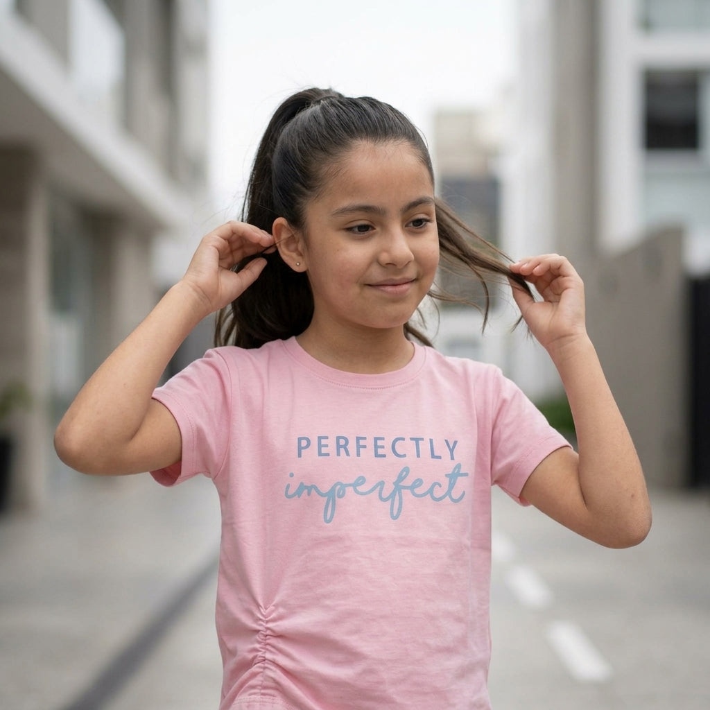 Polo Niña Algodón Estampado "Perfectly Imperfect"