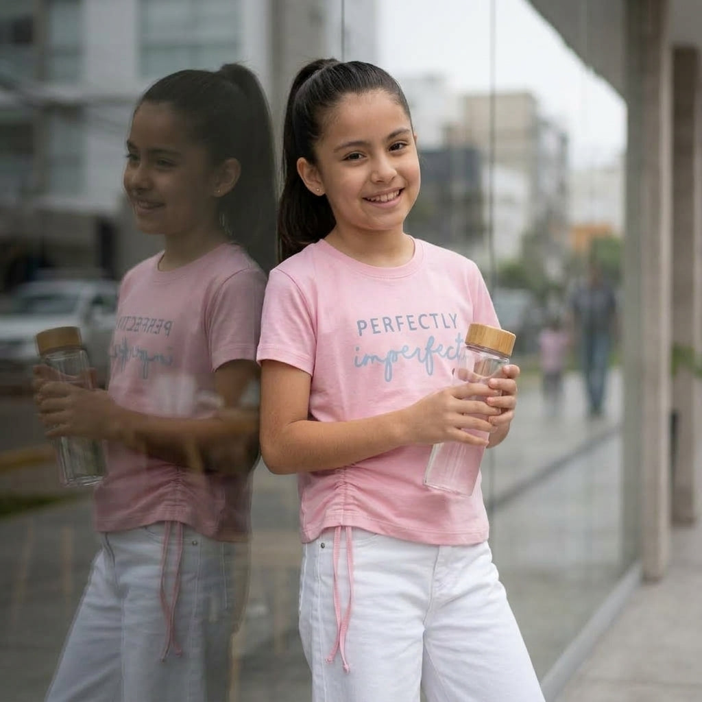 Polo Niña Algodón Estampado "Perfectly Imperfect"