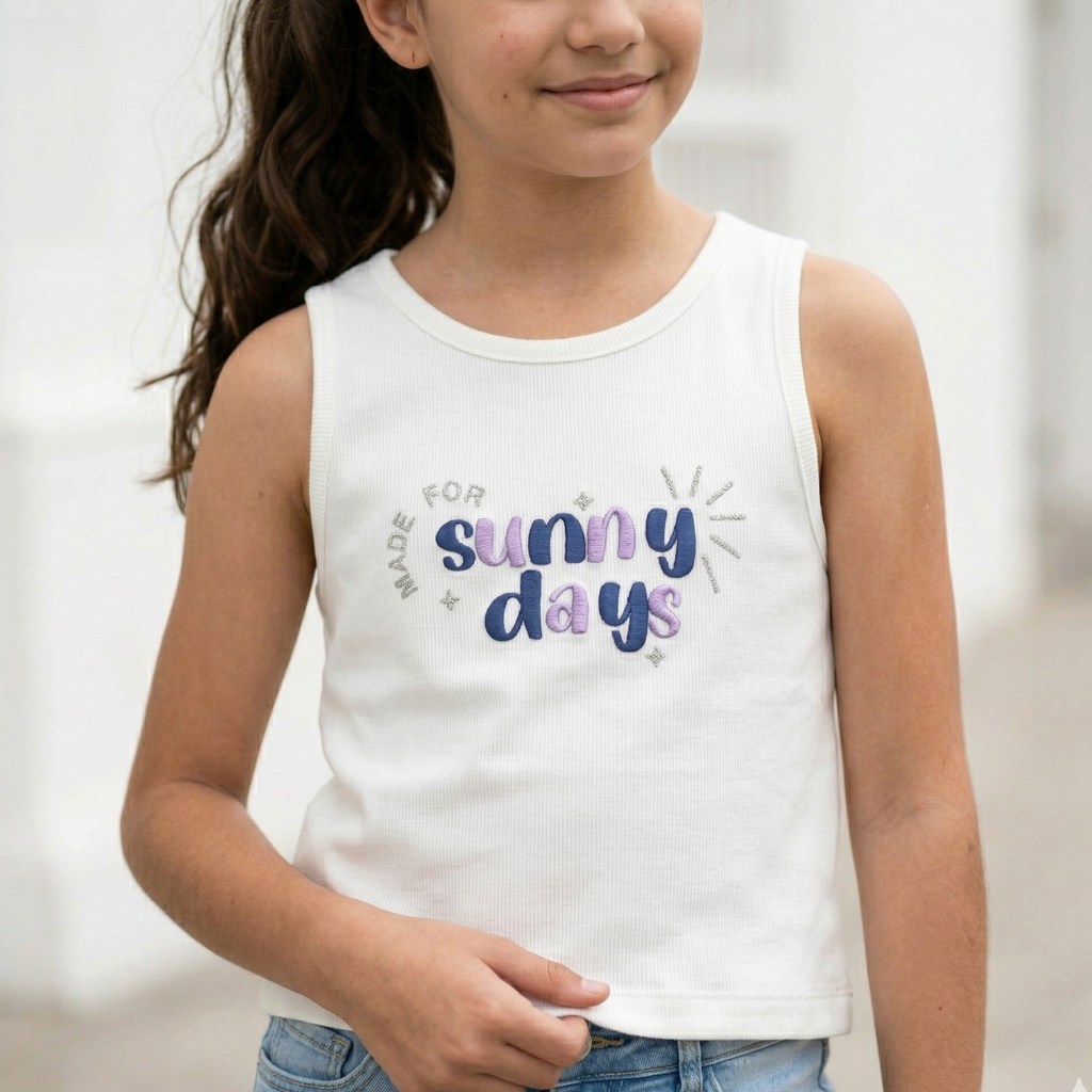 polo sin mangas niña algodón blanco Perú Angela Kids casual