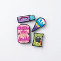 Set 4 Pines Snacks Chocolates 4 - Dije decorativo para sandalias y zuecos
