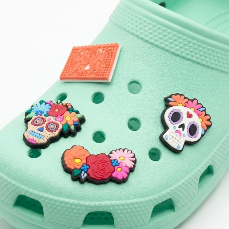 Set 4 Pines Calavera Flores Halloween - Vista 2