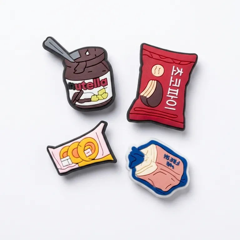 Set 4 Pines Snacks Chocolates 4 - Dije decorativo para sandalias y zuecos