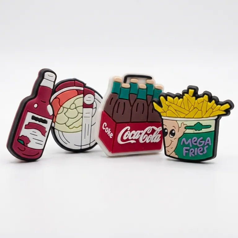 Set 4 Pines Snacks Junk 2 - Dije decorativo para sandalias y zuecos