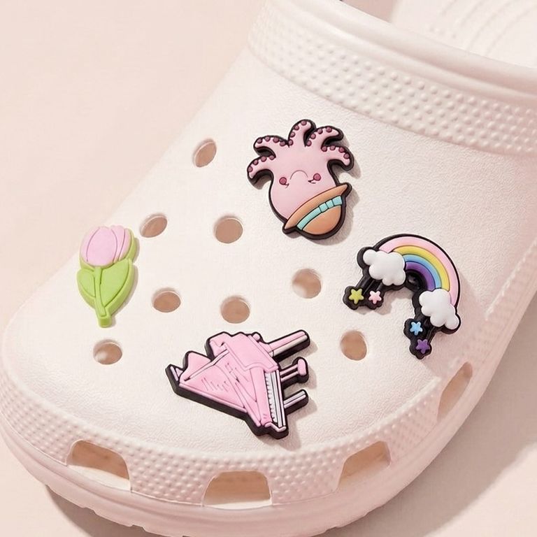 Set 4 Pines Decorativos Zapatos Aesthetic Rosa - Vista 2