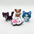 Set 4 Pines Gatos - Dije decorativo para sandalias y zuecos