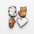 Set 4 Pines Gatos Cute 3 - Dije decorativo para sandalias y zuecos