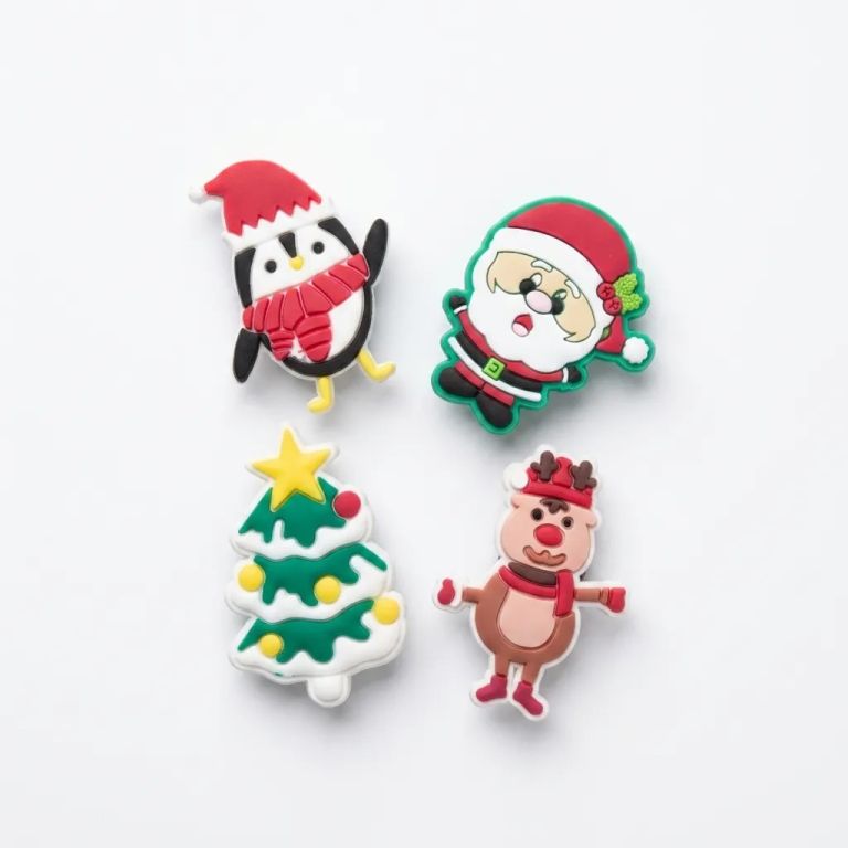 Set 4 Pines Papá Noel Navidad - Dije decorativo para sandalias y zuecos