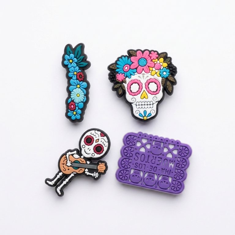 Set 4 Pines Calavera Halloween - Vista 2