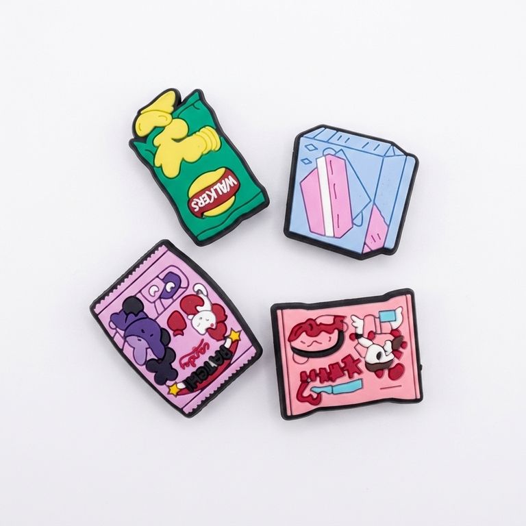 Set 4 Pines Snacks Chips - Dije decorativo para sandalias y zuecos