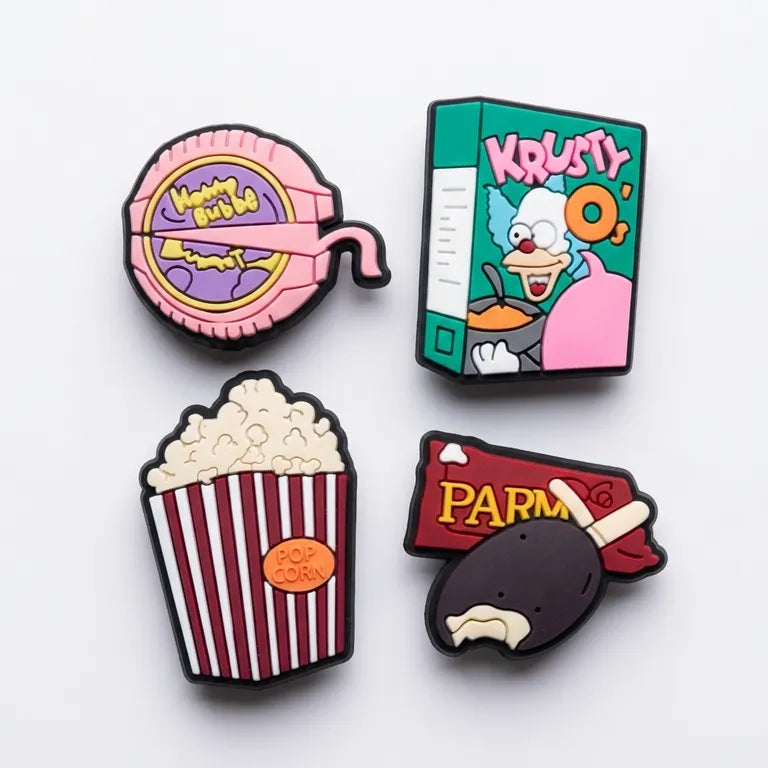 Set 4 Pines Snacks Movie - Dije decorativo para sandalias y zuecos