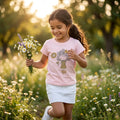 Polo Niña Algodón Estampado Muñequita con Lazo- Rosado